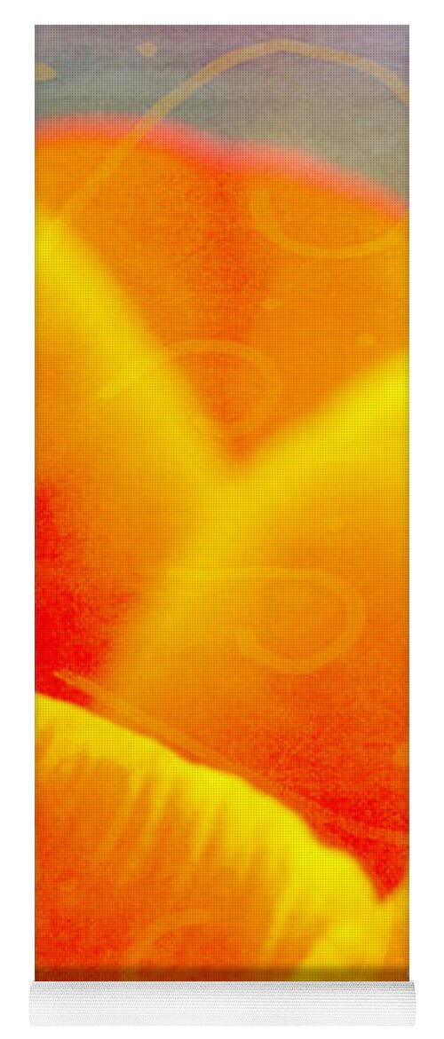 Nectar Yoga Mat featuring the digital art Tulip Nectar by Jean OKeeffe Macro Abundance Art