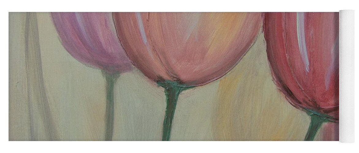 Tulips Yoga Mat featuring the painting Tulip Series 1 by Anita Burgermeister