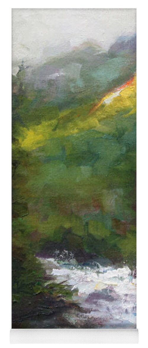 Little Yoga Mat featuring the painting Turbulence by Talya Johnson