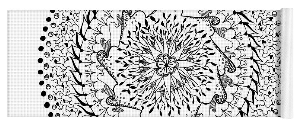 Drawing Yoga Mat featuring the drawing Turning Point by Ana V Ramirez