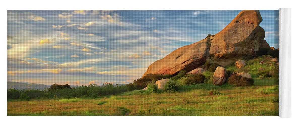 Turtle Rock Yoga Mat featuring the photograph Turtle Rock At Sunset by Endre Balogh