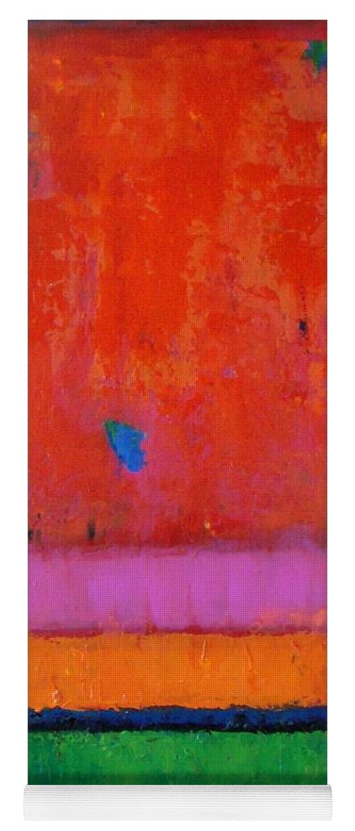 Abstract Yoga Mat featuring the painting Twice To by Vesna Antic
