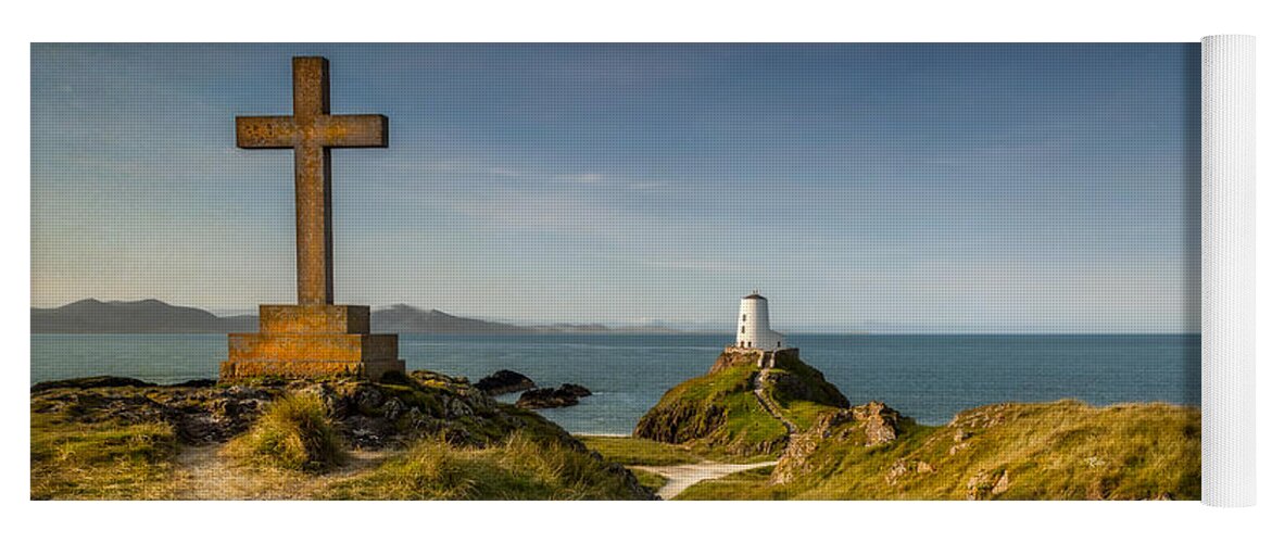 Anglesey Yoga Mat featuring the photograph Twr Mawr Lighthouse by Adrian Evans