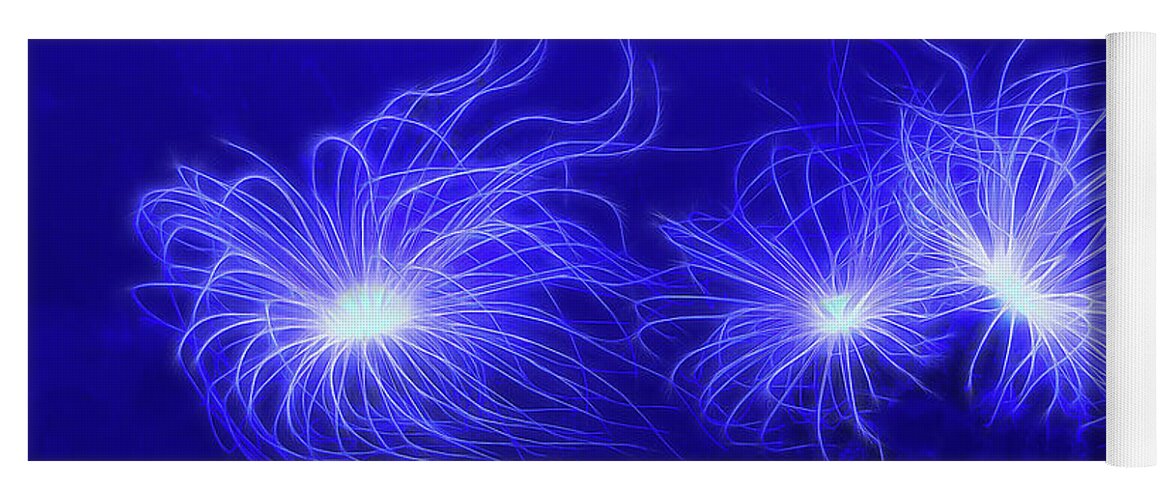 Anemone Yoga Mat featuring the photograph Underwater Fireworks - Sea Anemones by Mitch Spence