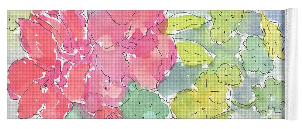 Watercolor Yoga Mat featuring the painting Unexpected Beauty by Marcy Brennan