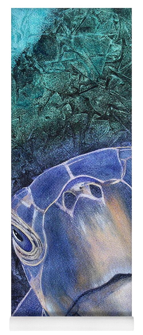 Ocean Yoga Mat featuring the painting Up From The Deep Watercolor by Kimberly Walker