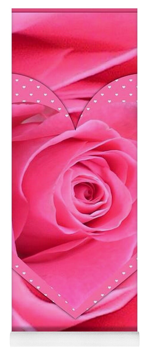 Roses Yoga Mat featuring the photograph Valentine Rose by Joan-Violet Stretch