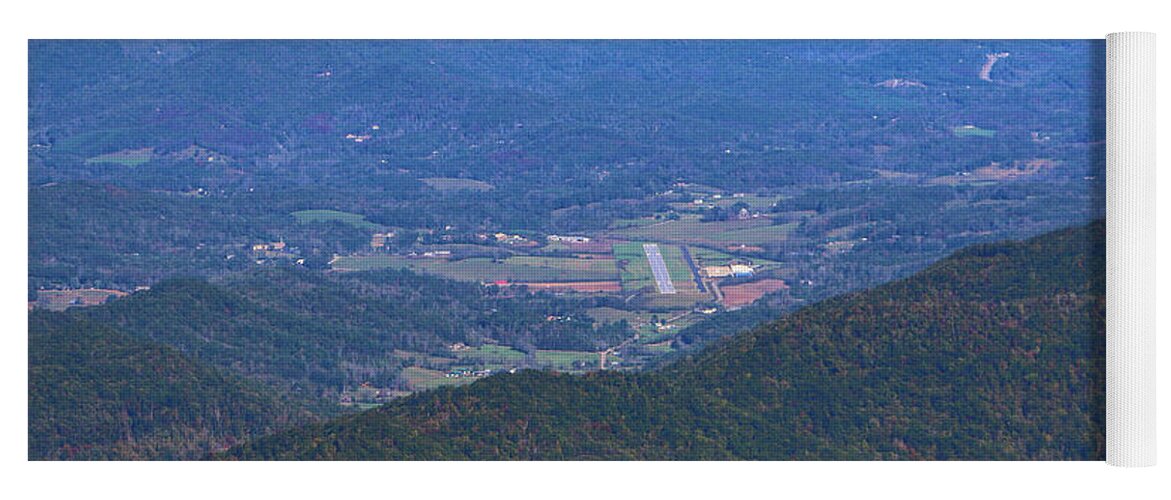 Airstrip Yoga Mat featuring the photograph Valley Airstrip by Tom Claud