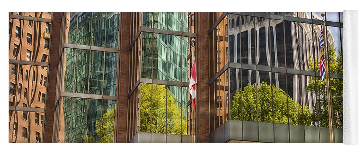 Vancouver Yoga Mat featuring the photograph Vancouver Reflections by Theresa Tahara