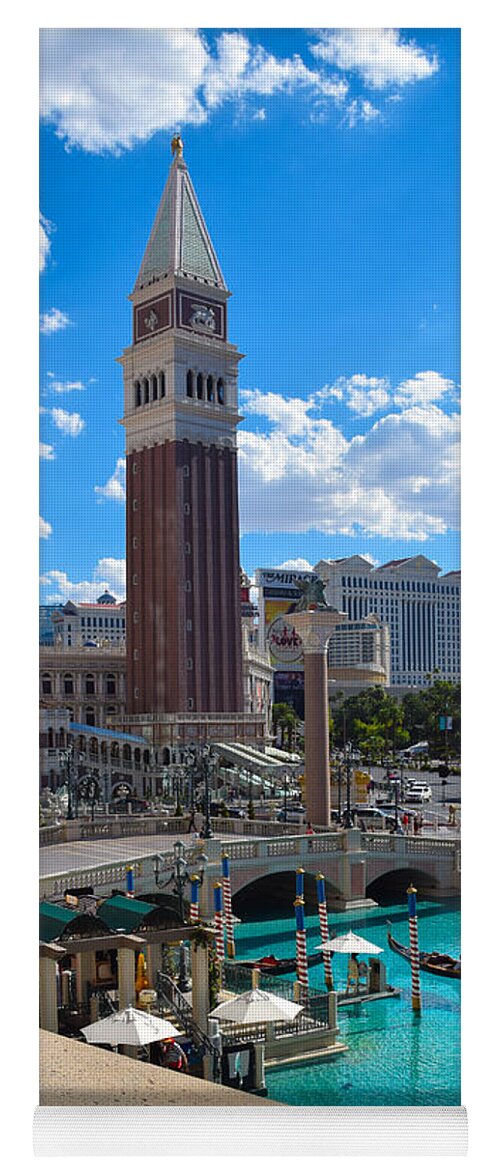 The Venitian Yoga Mat featuring the photograph Las Vegas - View from the Venitian by Dany Lison