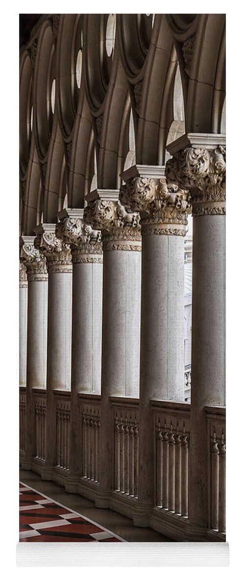 Las Vegas Yoga Mat featuring the photograph Venetian Columns by Framing Places