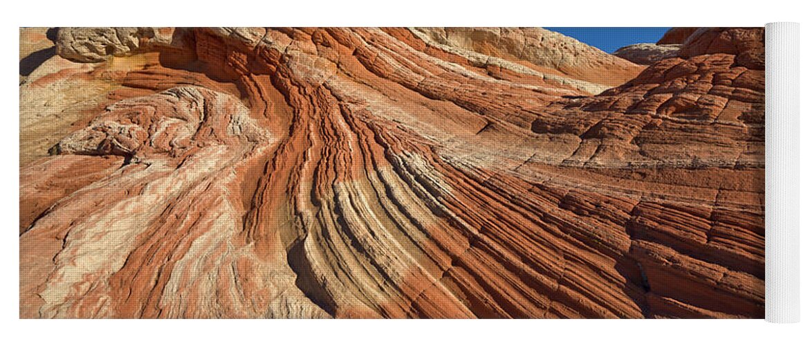 00559281 Yoga Mat featuring the photograph Vermillion Cliffs Sandstone by Yva Momatiuk John Eastcott