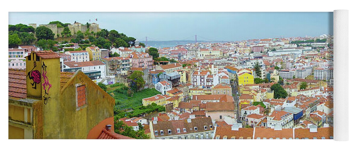 Lisbon Yoga Mat featuring the photograph View of Lisbon by Patricia Schaefer