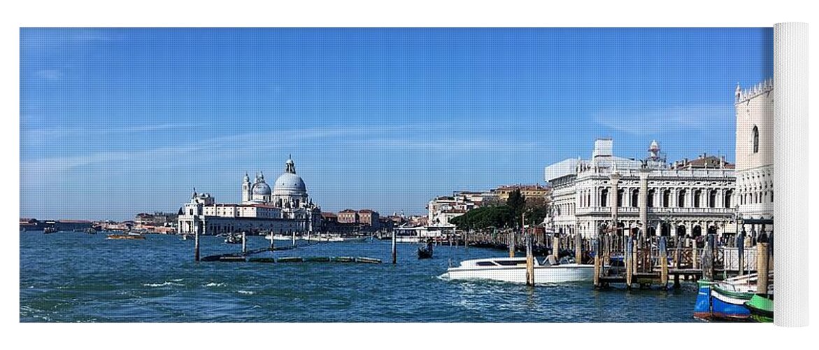 Marina Usmanskaya Yoga Mat featuring the photograph View of the San Marco from the pier of gondoliers by Marina Usmanskaya