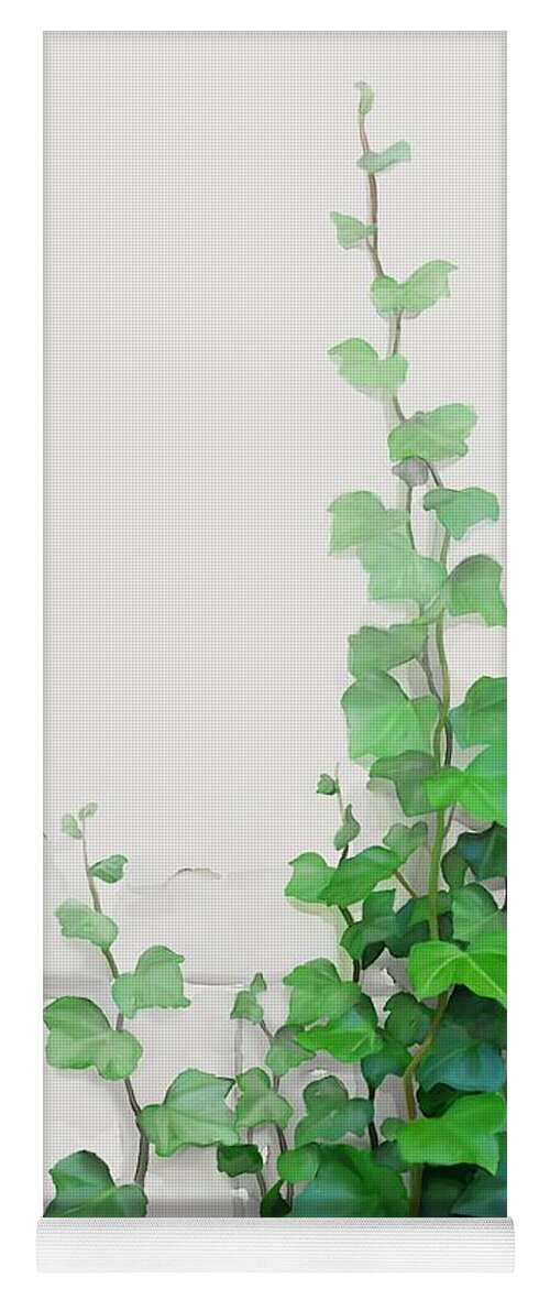 Vines Yoga Mat featuring the painting Vines by the wall by Ivana Westin