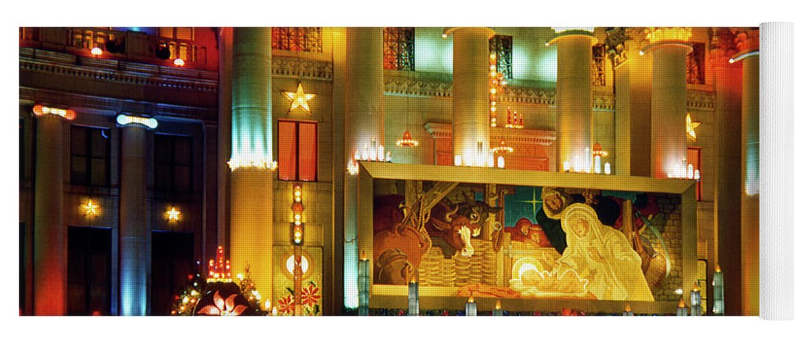 Historical Yoga Mat featuring the photograph Vintage Denver Holiday Decorations by Marilyn Hunt