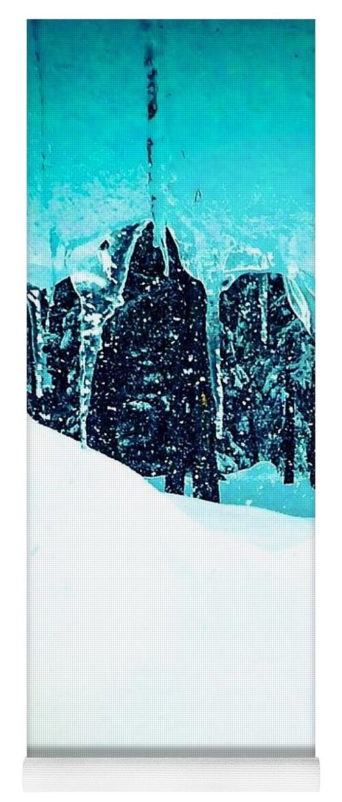 Winter Yoga Mat featuring the photograph Vintage Icicles by Jennifer Lake