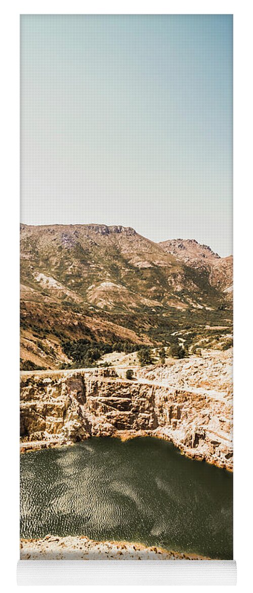 Pit Yoga Mat featuring the photograph Vintage mining pit by Jorgo Photography
