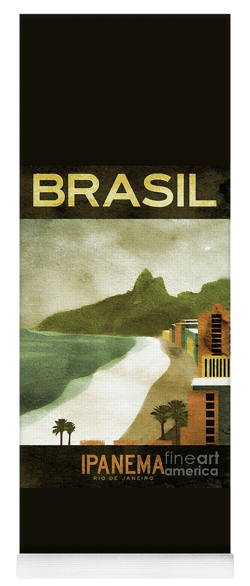 Vintage Travel Poster Yoga Mat featuring the painting Vintage Poster Brazil by Mindy Sommers