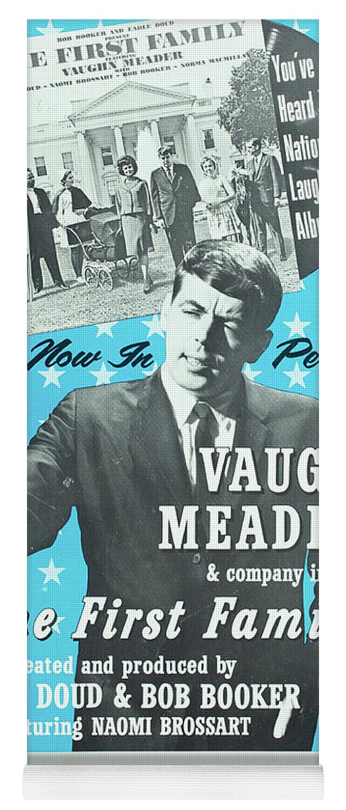Vintage Posters Yoga Mat featuring the photograph Vintage Poster for Vaughn Meader in The First Family by Edward Fielding