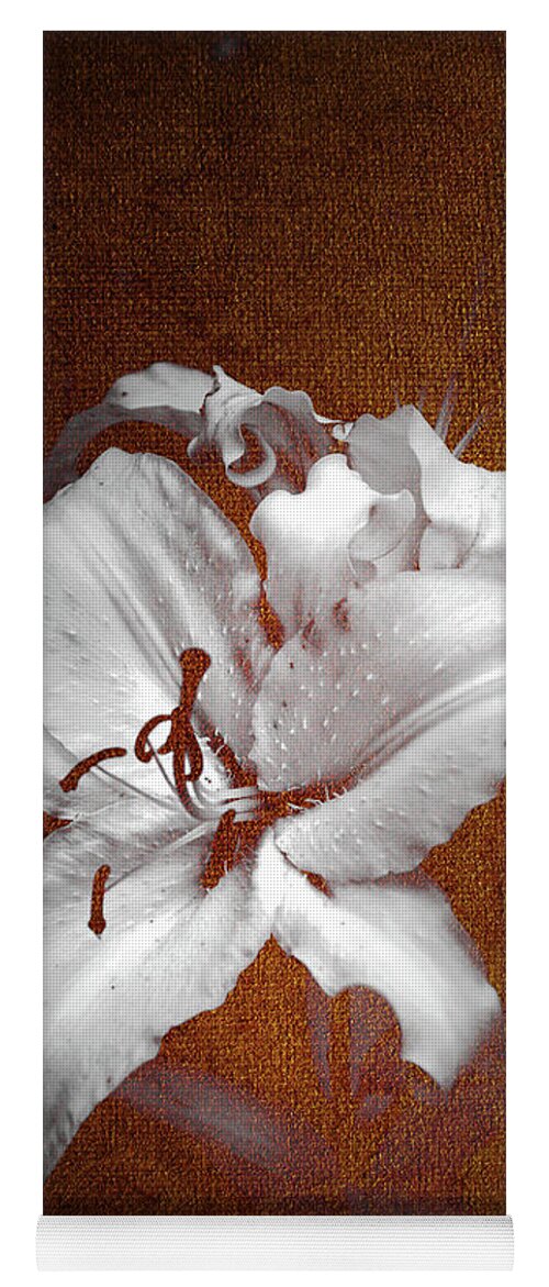 Jenny Rainbow Fine Art Photography Yoga Mat featuring the photograph Vintage White Lilies by Jenny Rainbow