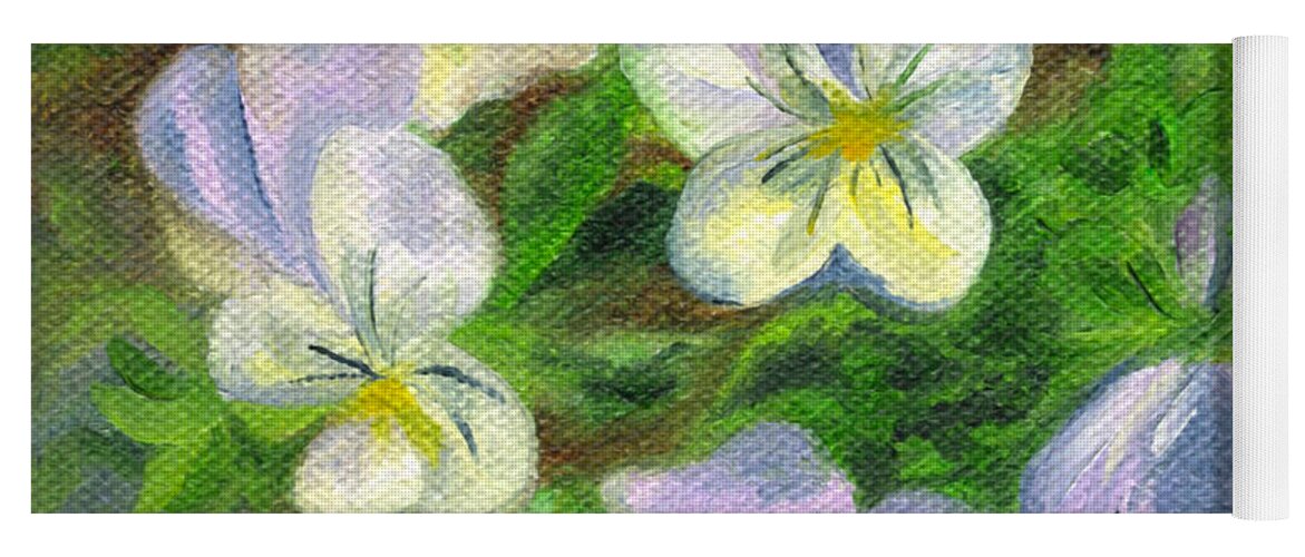Flowers Yoga Mat featuring the painting Violets by FT McKinstry