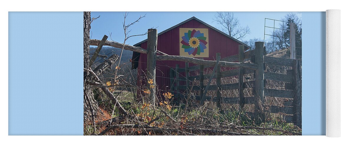 Photograph Yoga Mat featuring the photograph Virginia Barn Quilt Series XXI by Suzanne Gaff