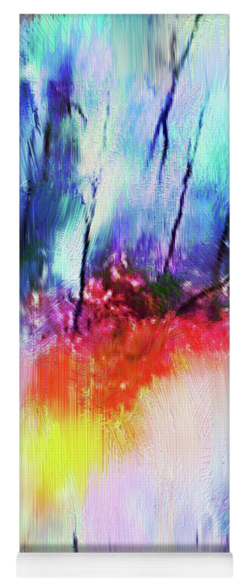 Kilauea Yoga Mat featuring the mixed media Volcanic Fissures by Karen Nicholson