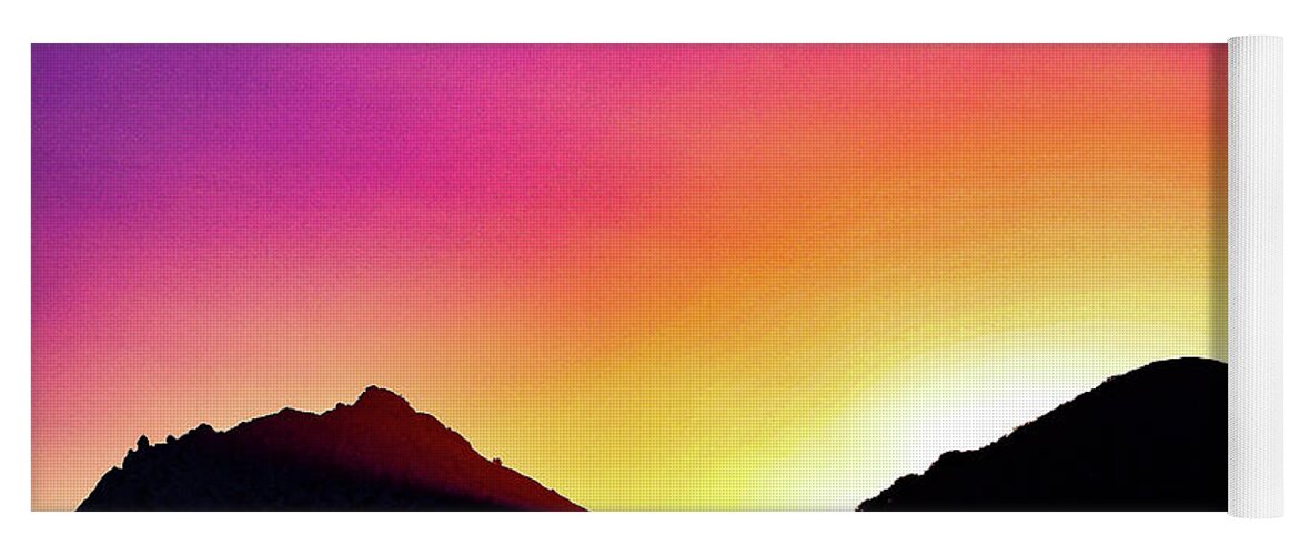 Landscape Yoga Mat featuring the photograph Volcanic Sunrise by Adam Morsa