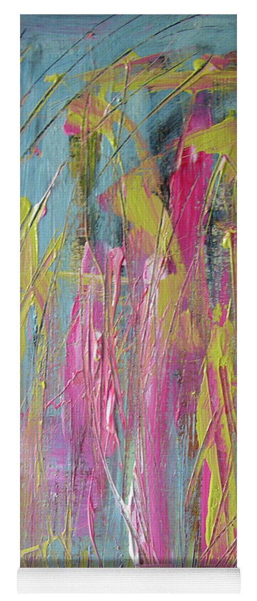 Abstract Painting Yoga Mat featuring the painting W23 - may by KUNST MIT HERZ Art with heart