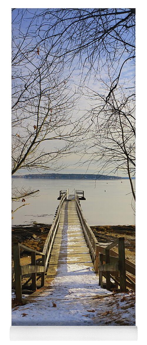 Pier Yoga Mat featuring the photograph Waiting for Summer by Elizabeth Dow