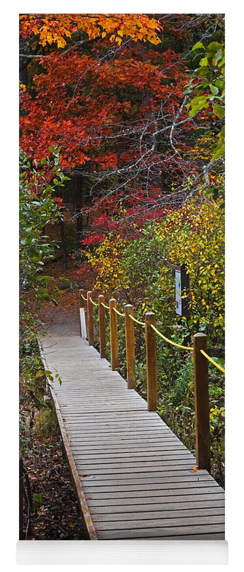 Walden Yoga Mat featuring the photograph Walden Pond Footbridge Concord MA by Toby McGuire