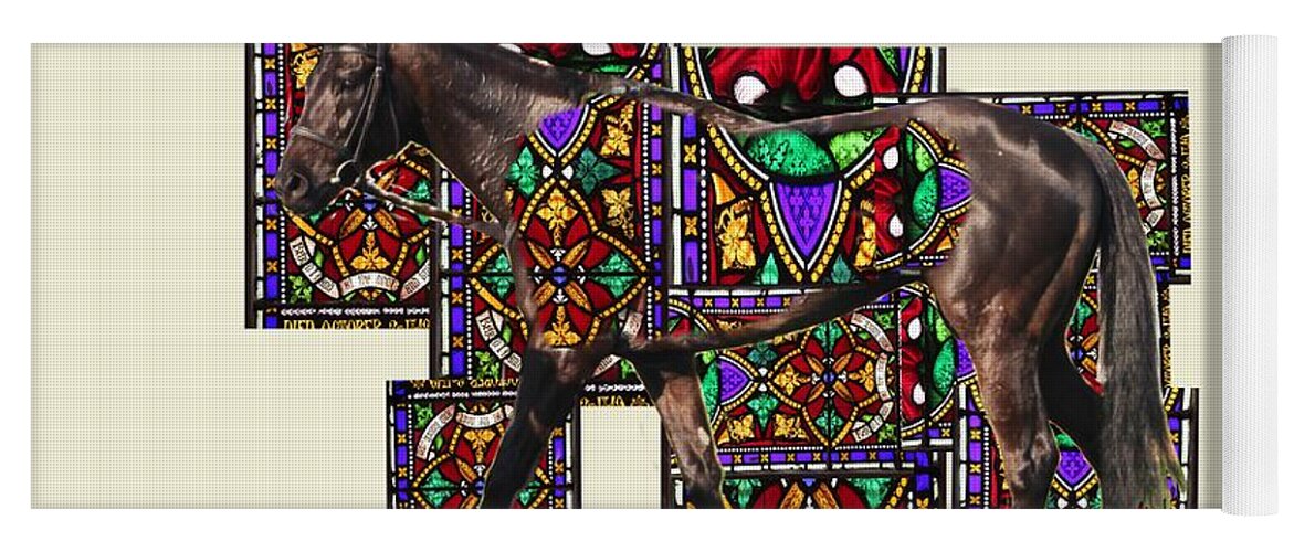 Horse Yoga Mat featuring the photograph Walking Horse by Tom Conway
