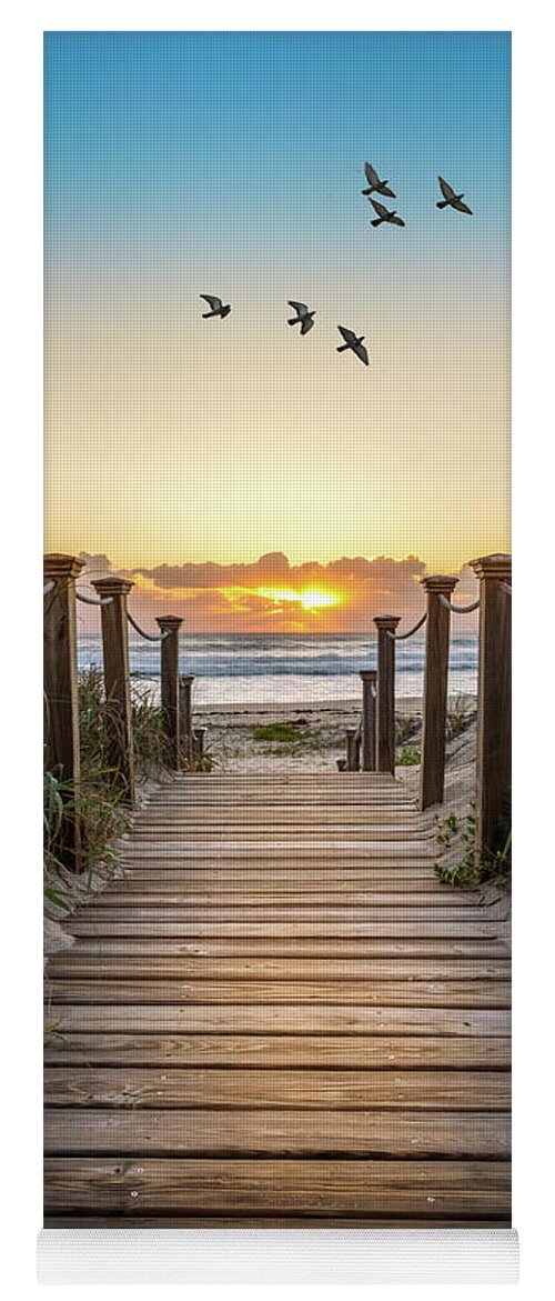 Clouds Yoga Mat featuring the photograph Walking into Paradise by Debra and Dave Vanderlaan