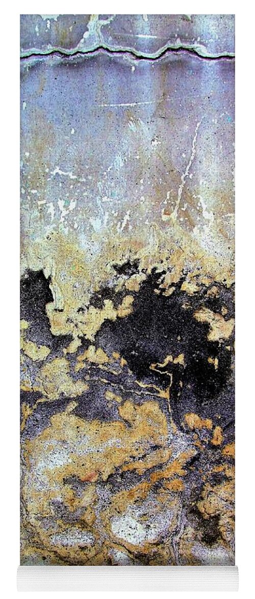 Texture Yoga Mat featuring the photograph Wall Abstract 68 by Maria Huntley