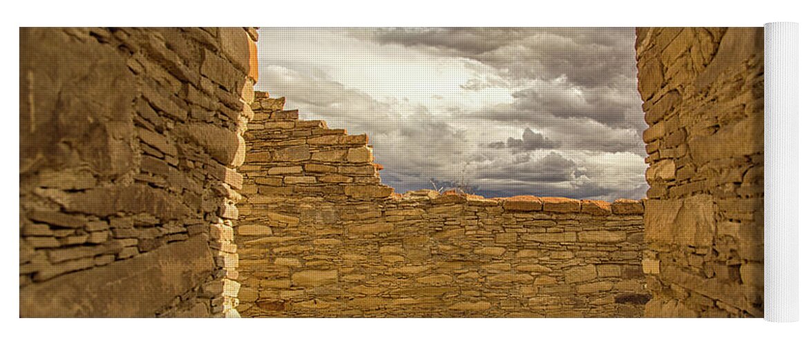 Chaco Canyon Yoga Mat featuring the photograph Walls of time by Kunal Mehra