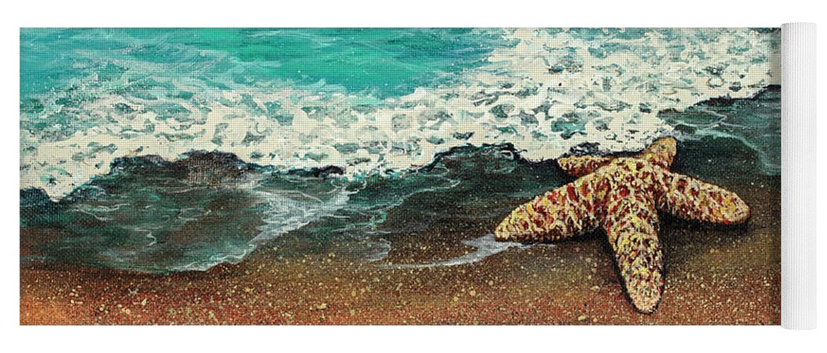 Seascape Yoga Mat featuring the painting Washed Ashore by Darice Machel McGuire