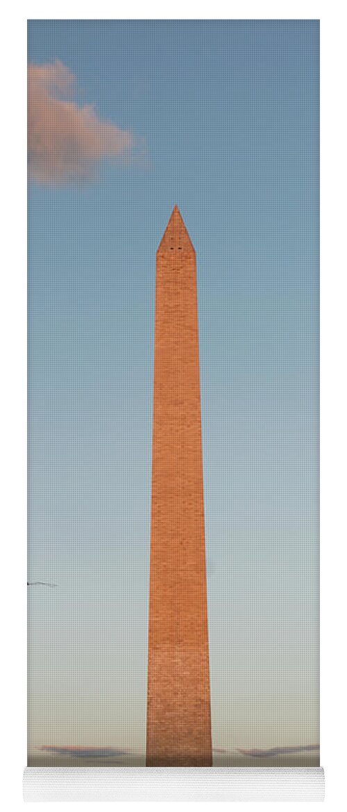 Washington Monument Yoga Mat featuring the photograph Washington Monument at sunset by Doolittle Photography and Art