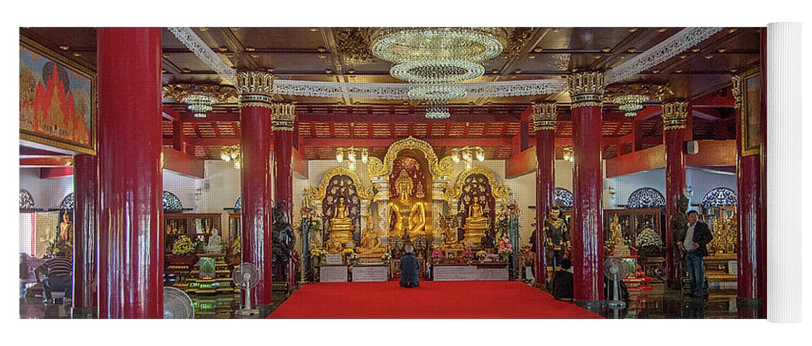 Scenic Yoga Mat featuring the photograph Wat Pa Dara Phirom Phra Chulamani Si Borommathat Interior DTHCM1607 by Gerry Gantt