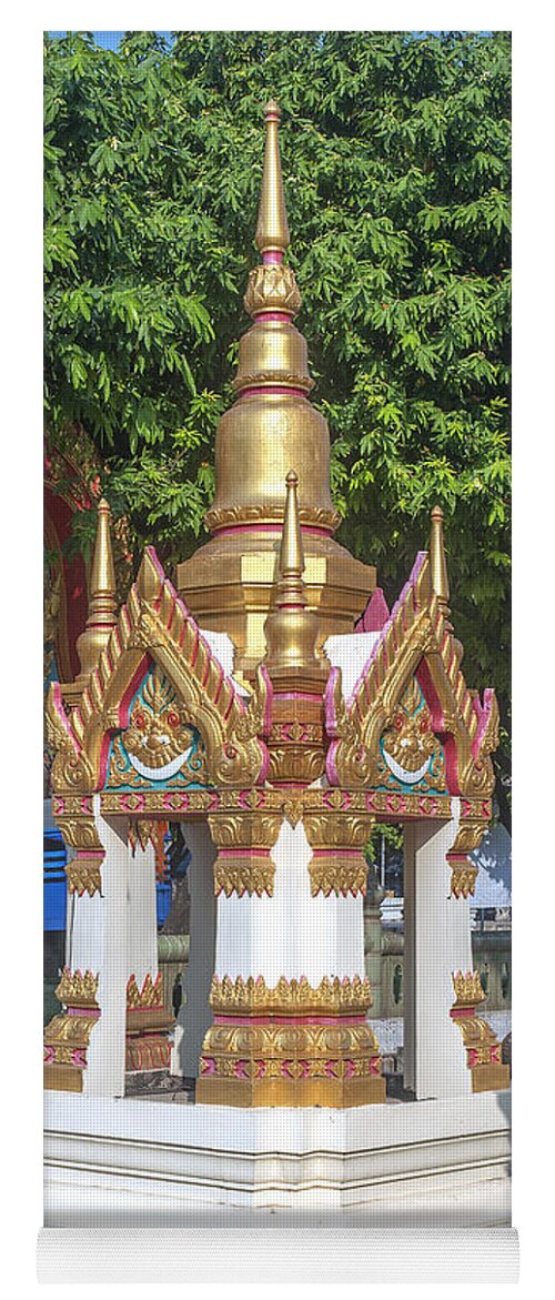 Temple Yoga Mat featuring the photograph Wat Ratcha Thanee Phra Ubosot Boundary Stone Shrine DTHST0220 by Gerry Gantt
