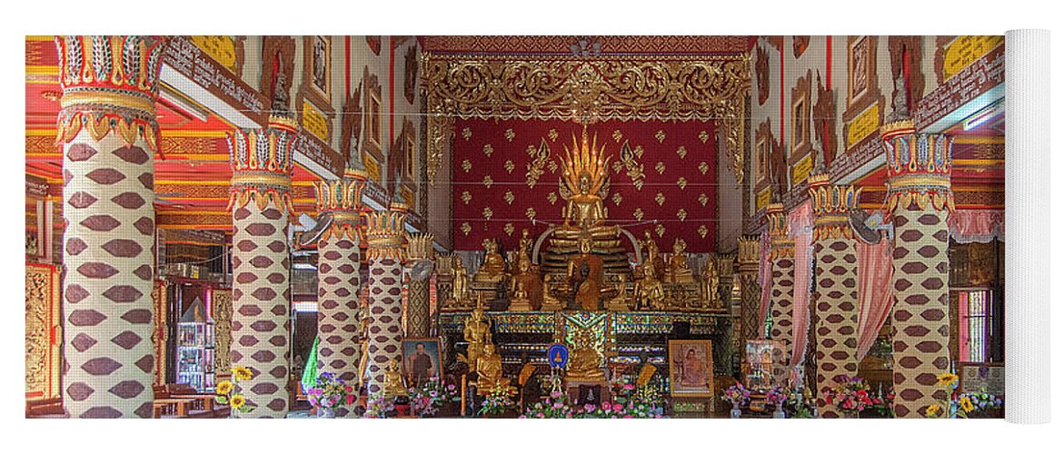 Scenic Yoga Mat featuring the photograph Wat Thung Luang Phra Wihan Interior DTHCM2104 by Gerry Gantt
