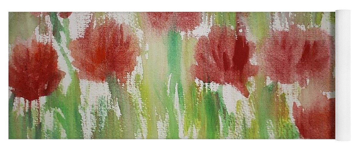 Flowers Yoga Mat featuring the painting Water Colour flowers by Lisa Koyle