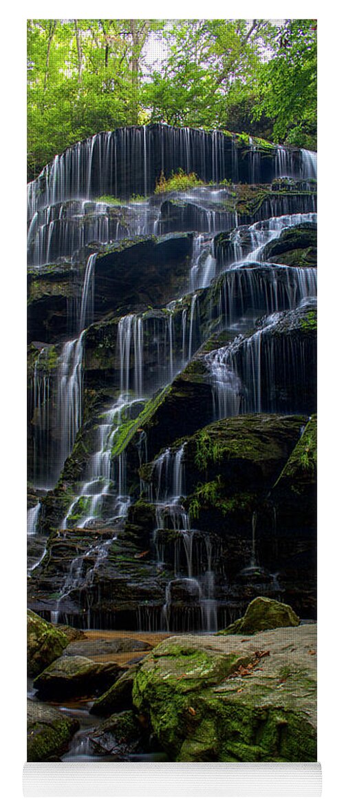 Waterfalls Yoga Mat featuring the photograph Water Over Granite by Robert J Wagner