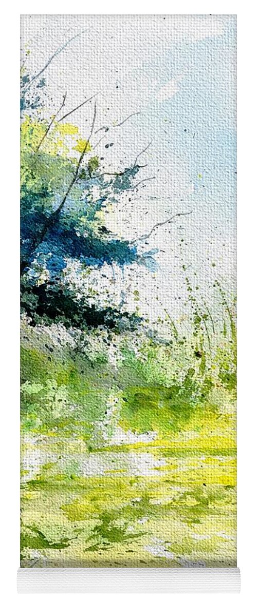 Landscape Yoga Mat featuring the painting Watercolor 111141 by Pol Ledent