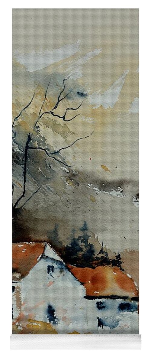 Landscape Yoga Mat featuring the painting Watercolor 612032 by Pol Ledent