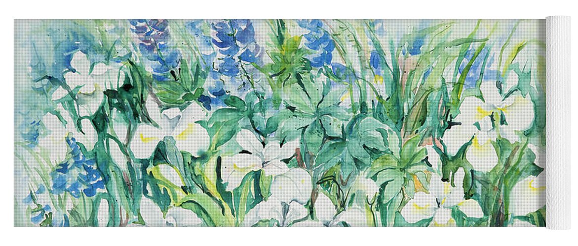 Flowers Yoga Mat featuring the painting Watercolor Series 22 by Ingrid Dohm