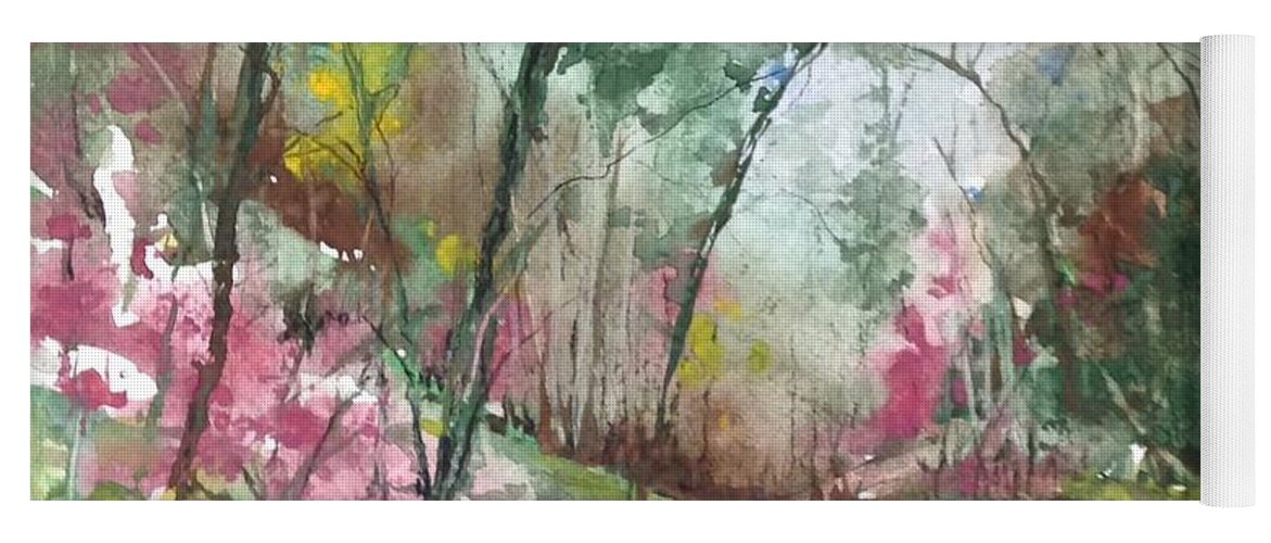 Watercolor Yoga Mat featuring the painting Watercolour by Robin Miller-Bookhout