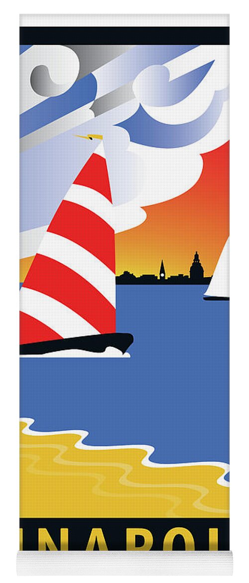 Sailing Yoga Mat featuring the digital art Wednesday Afternoon by Joe Barsin