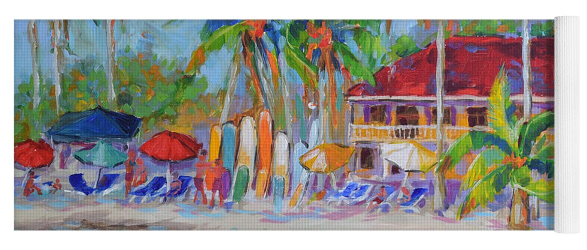 Tropical Yoga Mat featuring the painting Weekend Escape by Jyotika Shroff