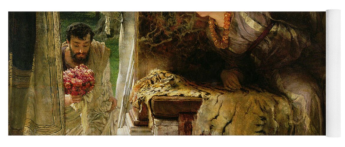 Welcome Yoga Mat featuring the painting Welcome Footsteps by Lawrence Alma-Tadema